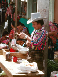 45 Weighing his goods at the Chichicastenango marketplace