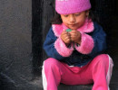 4 Adorable child fascinated with a broken balloon 800
